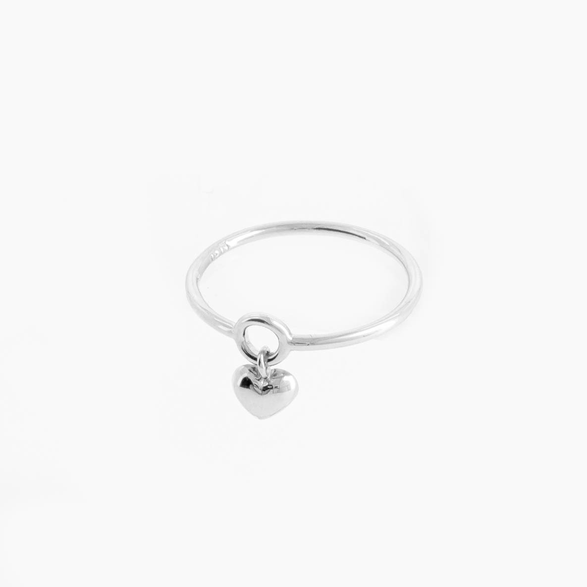 Bague coeur argent