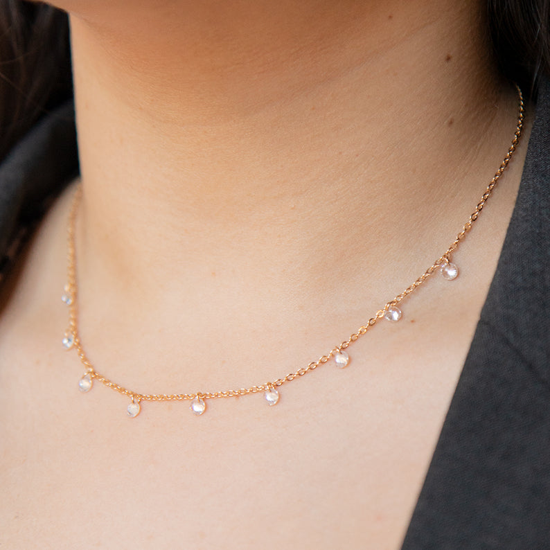 Collier pendentif diamant plaqué or