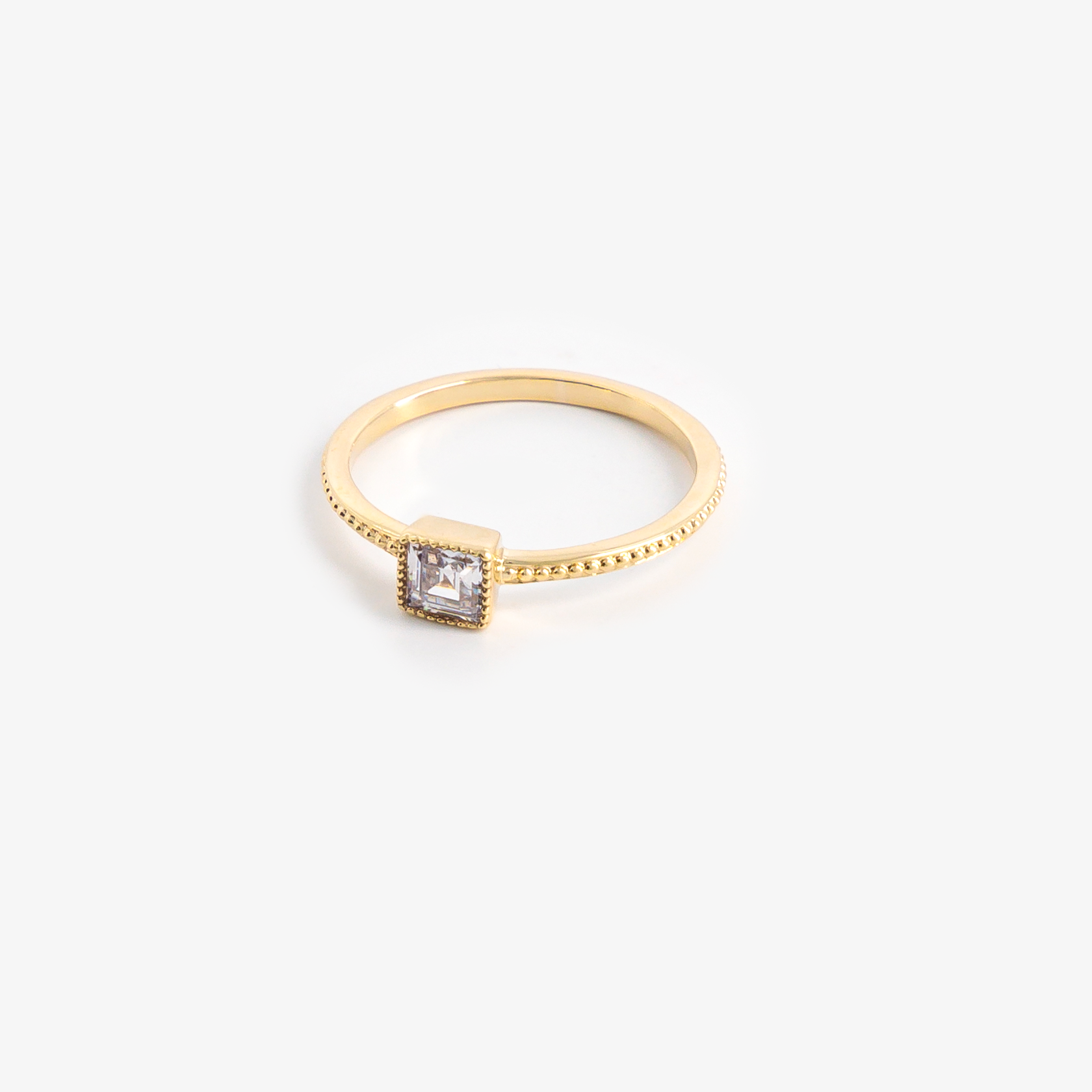 Bague pierre fine plaqué or 