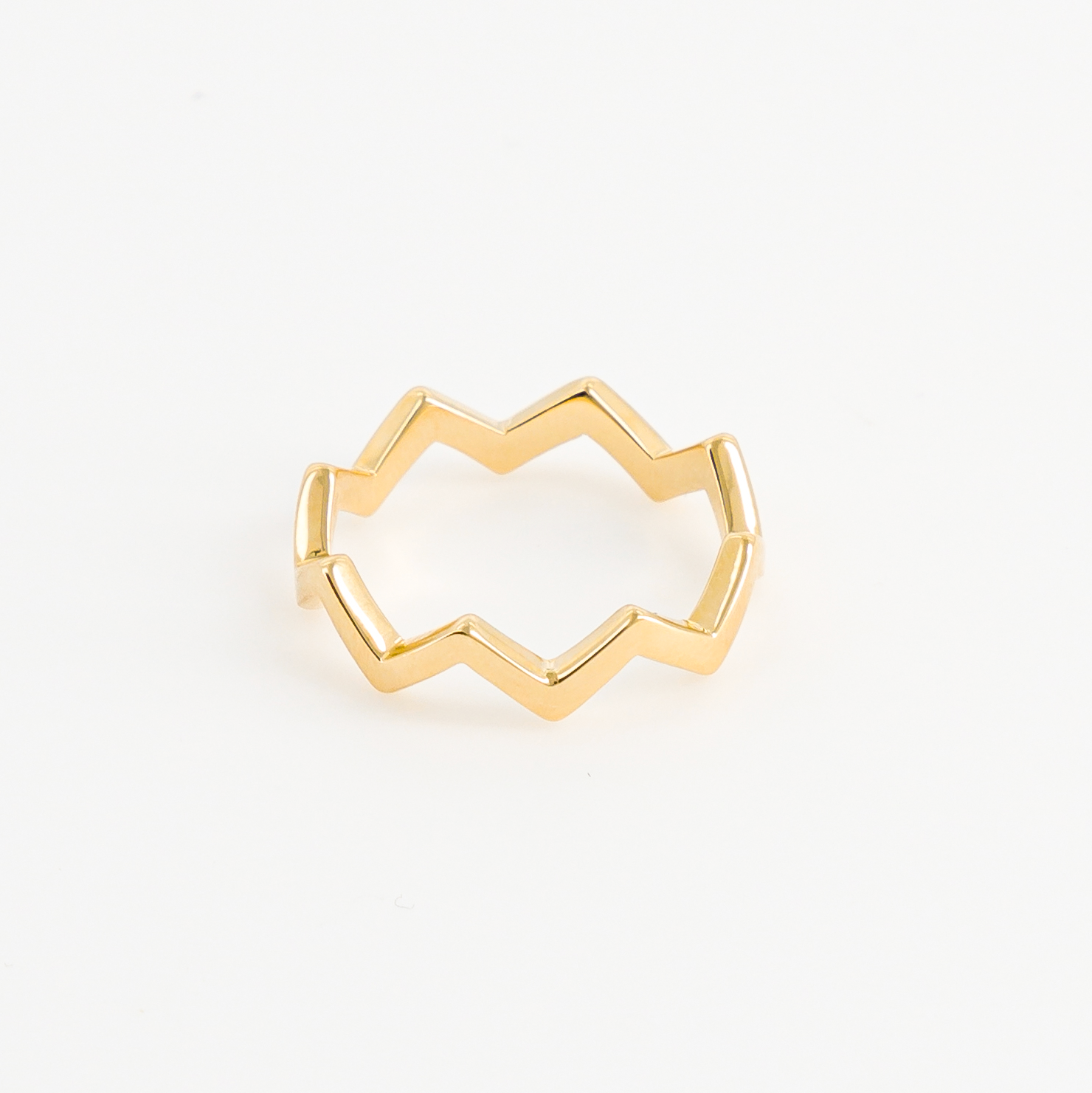 bague zig zag vue de côté