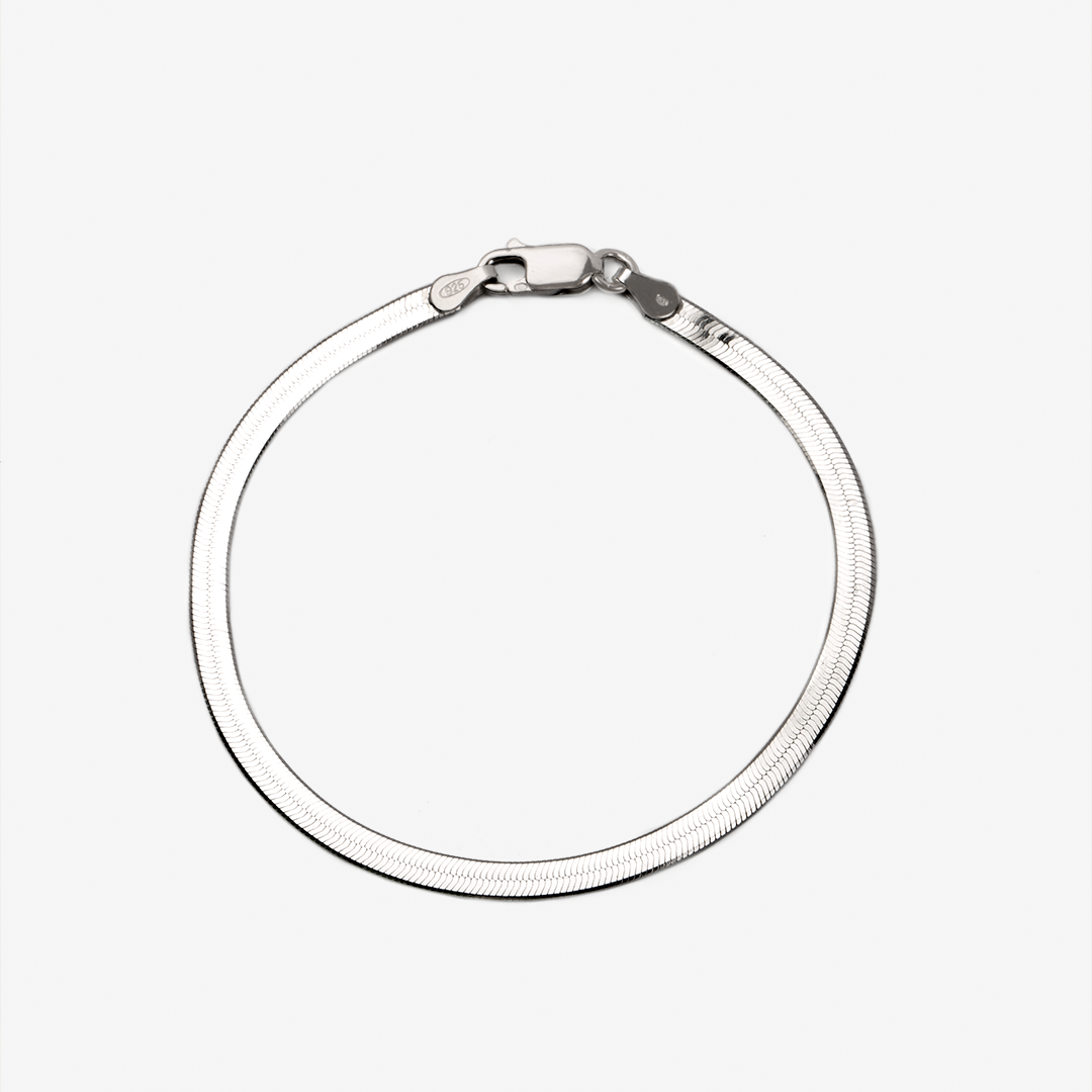 bracelet maille serpent argent