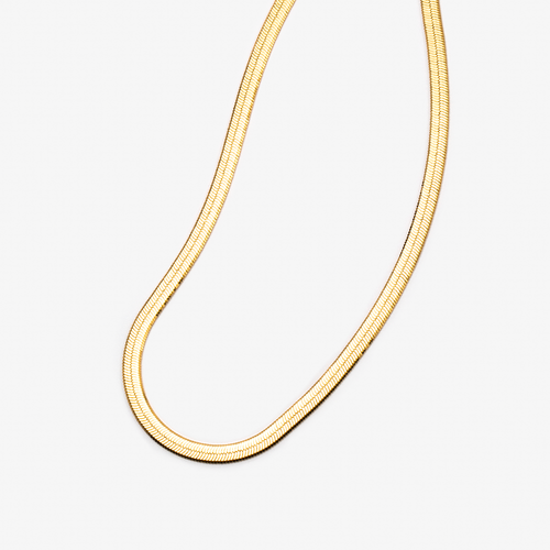 Collier maille serpent en plaqué or